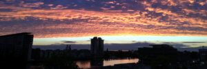 Berliner Skyline am Abend